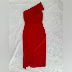 Missguided midi red dress - small